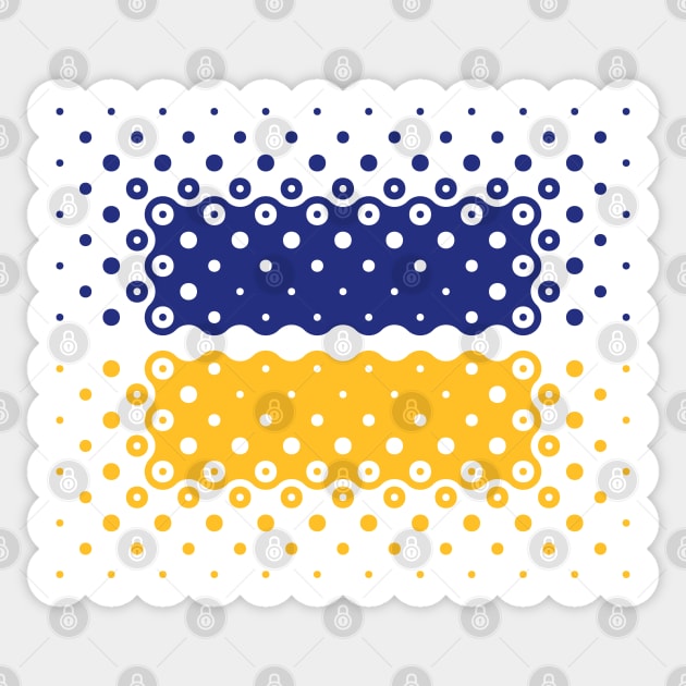 Ukraine Flag / Ensign (Pattern / Blue - Yellow) Sticker by MrFaulbaum